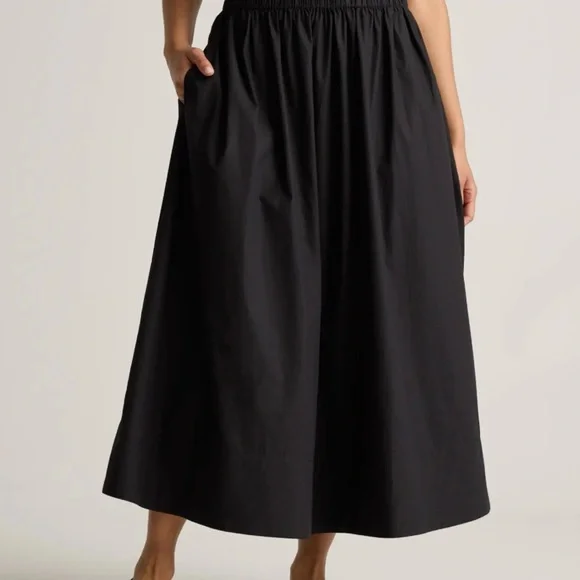 Zara Med-Large Elegant Black Midi Skirt with pockets - Picture 2 of 8